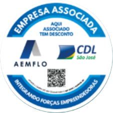 Selo Empresa Associada AEMFLO e CDL São José